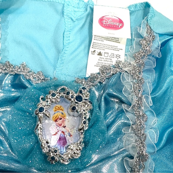 NEW Disguise Disney Princess Cinderella 1pc Halloween Cosplay Costume - Picture 4 of 6